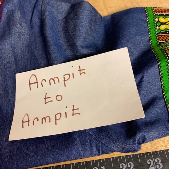 Marine dress SZ M blue shift multi color trim unique hippie bohemian causal - Picture 6 of 9